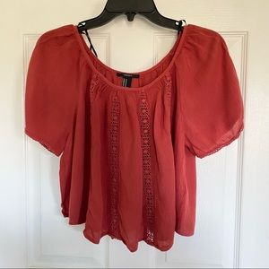 Forever 21 Flowy Off Shoulder Crop Top